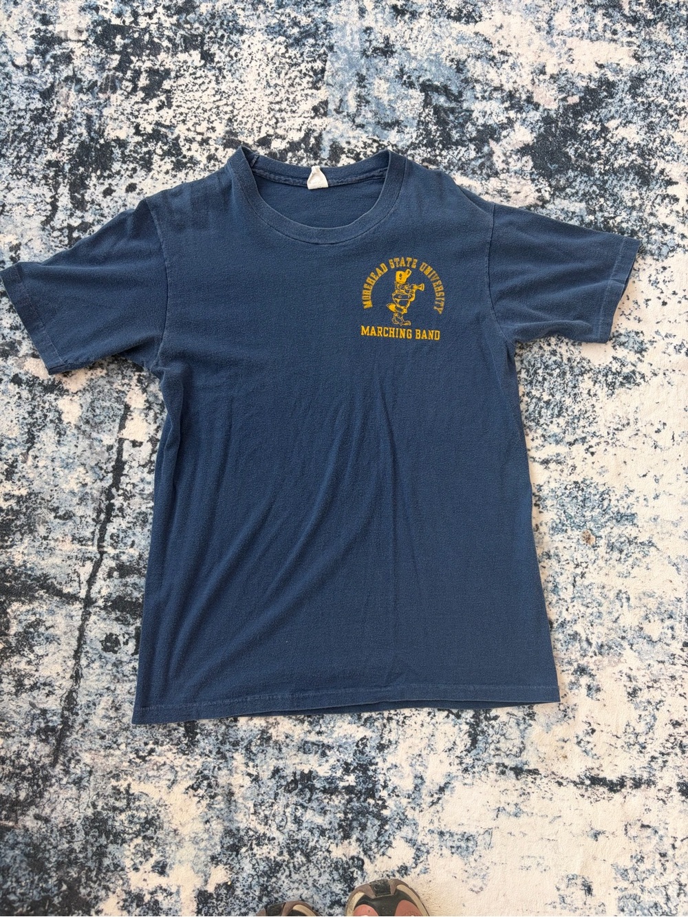 True 80s Vintage Velva Sheen Moorhead State Marching Band Tee | 100% Cotton
